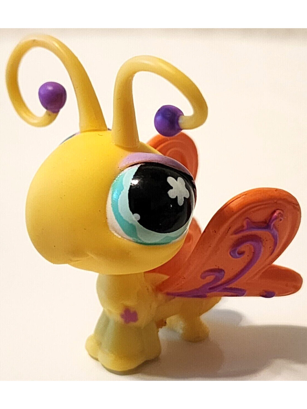 Littlest Pet Shop Retired #497 Butterfly Yellow W/ Orange Wings 2007